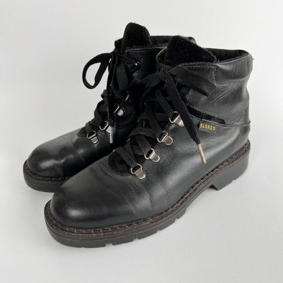 Blondo Shoes - Vintage Blondo Waterproof Leather Lace Up Combat Moto Winter Boots Ankle Booties